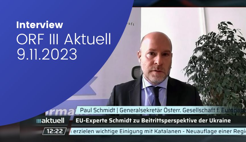 ORF III Aktuell Analyse: Ukraine nähert sich EU an (9.11.2023)