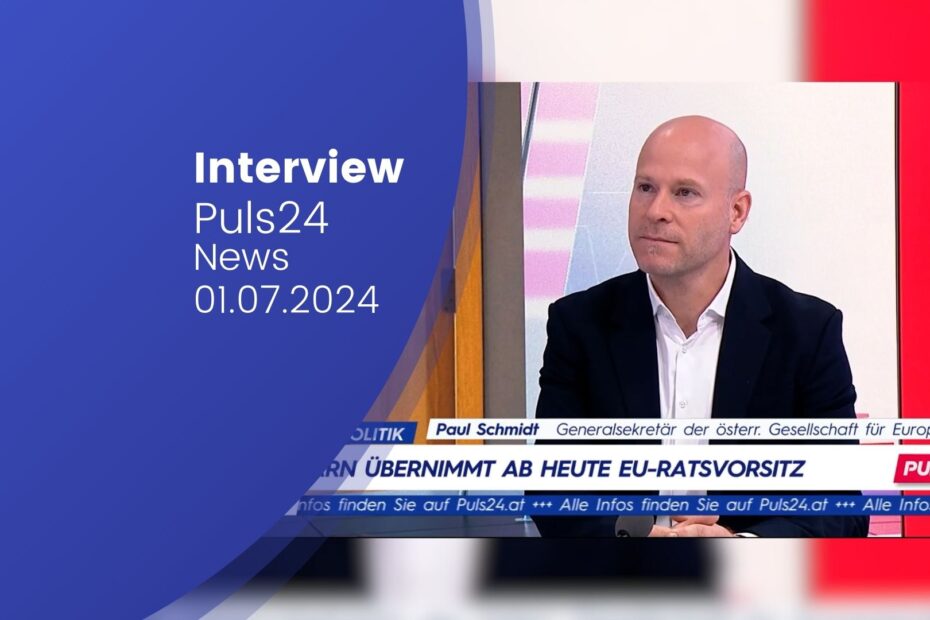 Paul Schmidt im Puls24 News Interview zum Thema "Ungarn übernimmt EU-Ratsvorsitz"